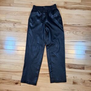 Aritzia Wilfred The Melina Faux Leather Pants in Black Size X Small